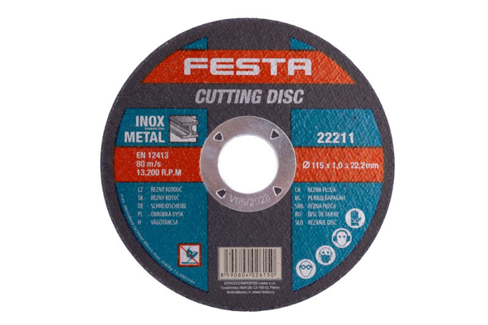 Slika Rezna ploča FESTA 115 x 1 x 22.2 mm za metal i inox 07.570 / 22211